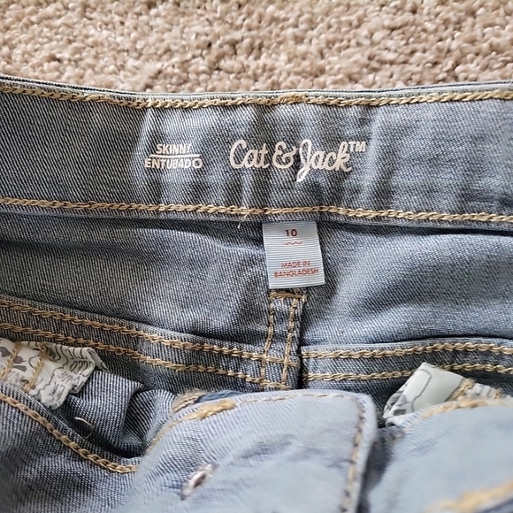 Cat & Jack Girls Sz 10 Medium Wash Skinny Jean Adjustable Waist Stretch NWT - Picture 6 of 9
